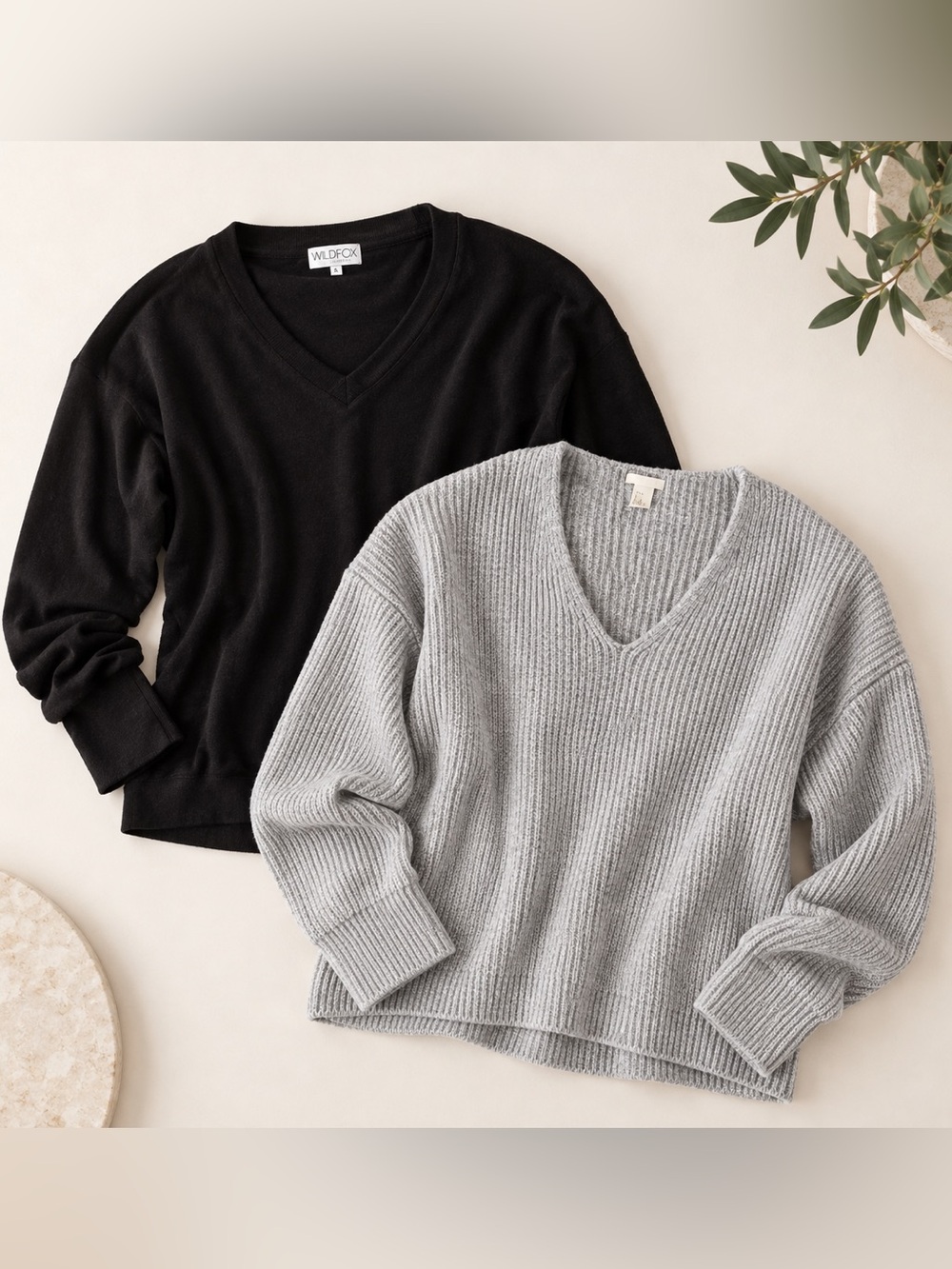 2-Piece Fall Sweater Bundle | Wildfox + H&M